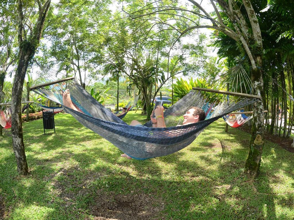 Arenal Backpackers Resort ラ・フォルトゥナ エクステリア 写真 Hammock in the park